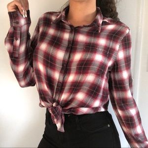 American Eagle Button Down Plaid Shirt